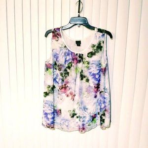 TANK TOP*COVINGTON*FLORAL*DRESSY*WOMEN L